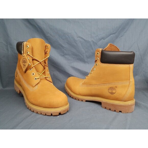 Timberland Boys In Premium Waterproof Boots Lace Up Wheat Size